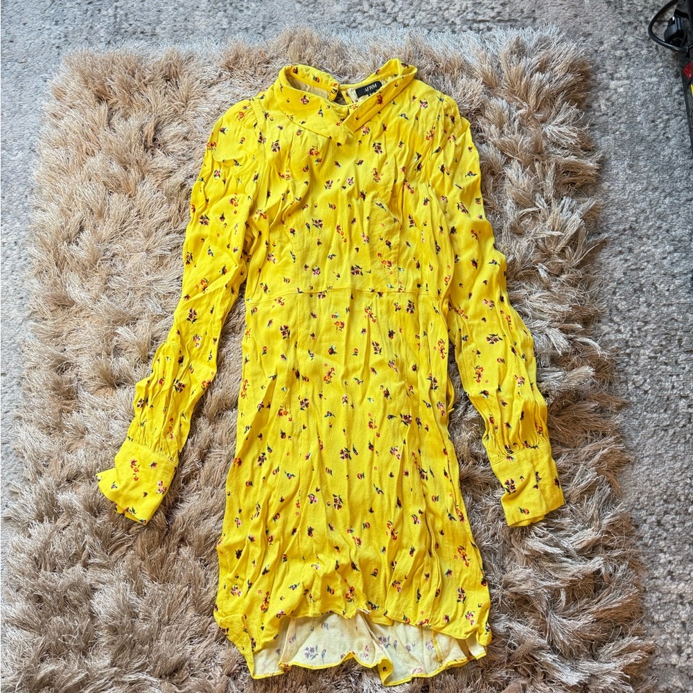 AFRM Vibrant Yellow Floral Dress